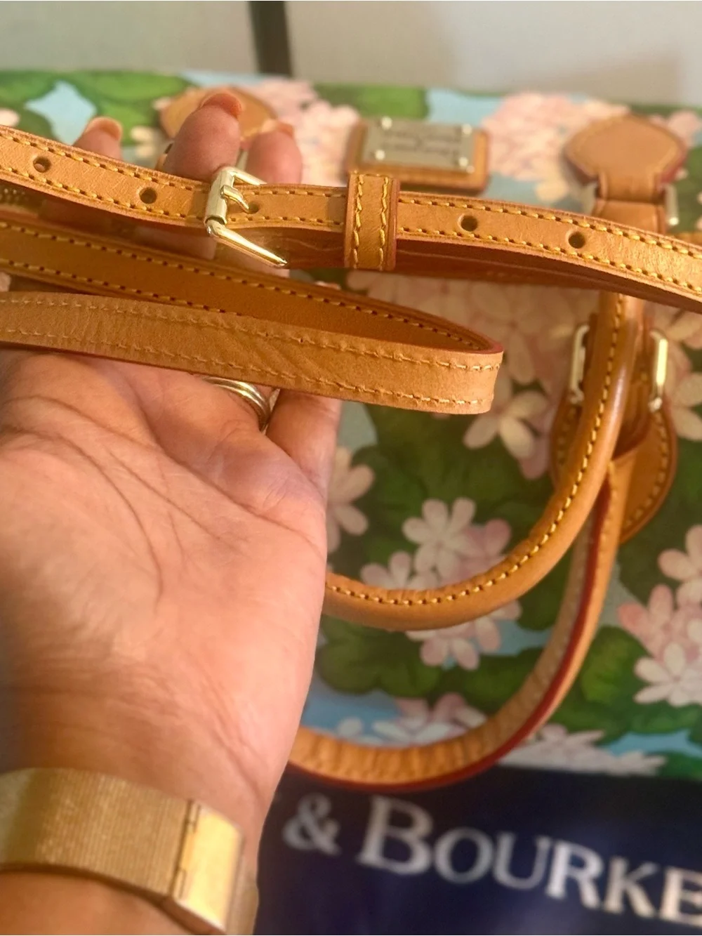 Dooney & Bourke Floral Satchel + Matching Wallet Set — Excellent Condition